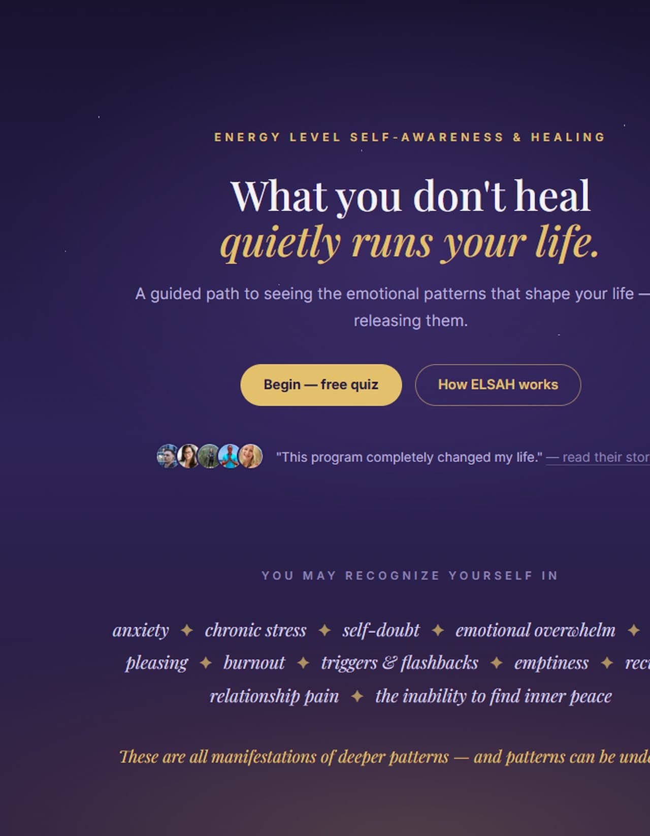 ELSAH Sanctuary homepage
