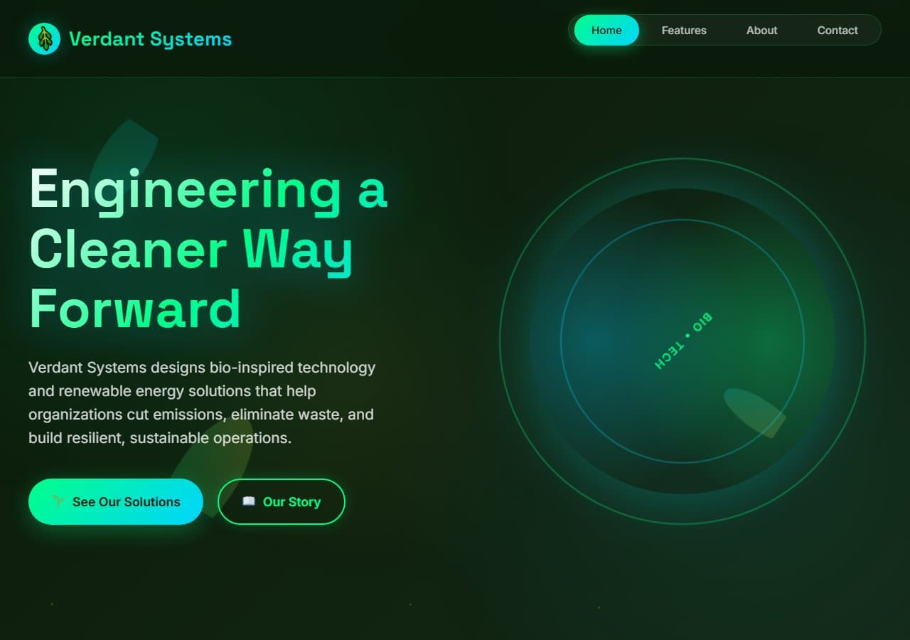 Verdant Systems homepage